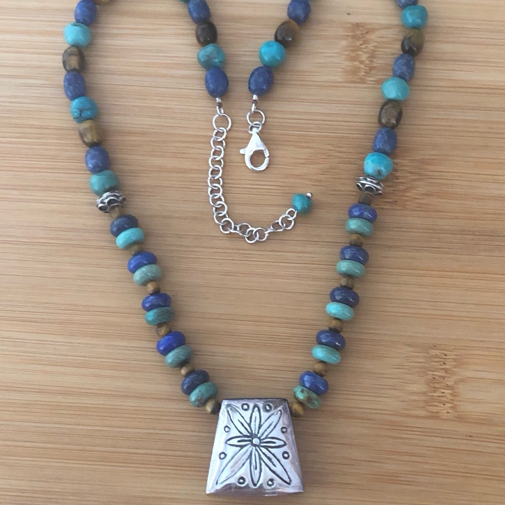 $86  Whitney Kelly Designer Estate Necklace  Sterling Silver Marked WK 925 CHINA
